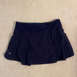 lululemon Navy Pace Rival Mid-Rise Skirt Short